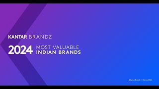 Countdown Video  Kantar BrandZ India Top 75 2024 [upl. by Nerac]