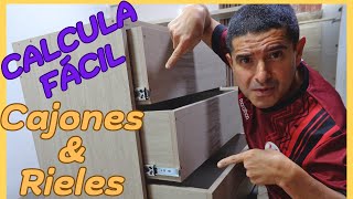 😎COMO CALCULAR las MEDIDAS🔨Para INSTALAR Las CORREDERAS amp CAJONES en MUEBLES 🚀FÓRMULA FÁCIL💪 [upl. by Ettenot]