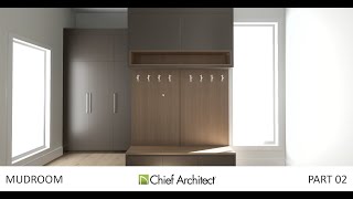 3d Interior Modeling  Mudroom  Chief Architect  Home Designer  Project 01  Part 02 [upl. by Oza781]