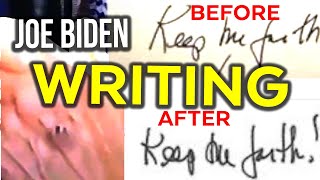 Joe Biden handwriting is deteriorating over time  Parkinson’s Disease [upl. by Aerahs]