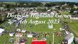 Dornoch Highland Games  Aerial View of the games field 4K [upl. by Aicena52]