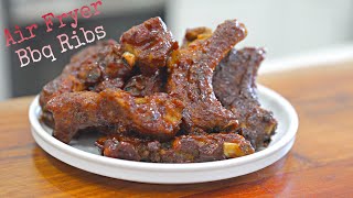 Air Fryer BBQ Ribs  Fall Off The Bone [upl. by Tebor705]