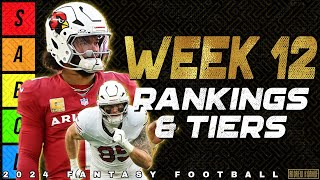 Week 12 Tight End amp Quarterback Rankings  2024 Fantasy Football [upl. by Zales]