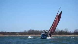 HABER 660C4 self course keeping pilothouse yacht motorsailer Tacking with mainsail and jib – 1 [upl. by Virginie]