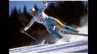 Petra Kronberger wins giantslalom Hinterstoder 1990 [upl. by Arvell]