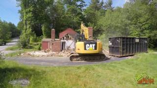 Cat 313F Demolishing House  Timelapse [upl. by Burrell]