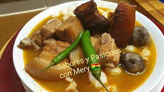 🇧🇴🇧🇴FRICASÉ DE CERDO  PACEÑO  BOLIVIANO [upl. by Enyleuqcaj]