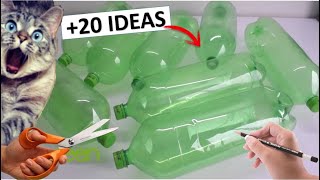 20 MANUALIDADES con BOTELLAS DE PLÁSTICO ♻️ IDEAS CON RECICLAJE ♻️ [upl. by Alejoa]