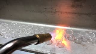 Flame polishing the ends of some glass IH inserts for the Flux Deluxe [upl. by Rawdin]