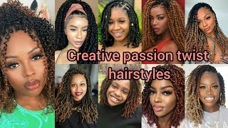 Creative passion twist hairstyles for elegant ladies  Twist braids hairstyles 2025 [upl. by Oler]