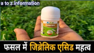 gibberellic acid  फसल में gibberellic एसिड की पूरीजानकारी [upl. by Beeck943]