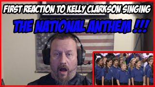 First Reaction To Kelly Clarkson Singing The National Anthem [upl. by Ocicnarf]