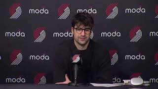 Deni Avdija Postgame Interview  Portland Trail Blazers 115 Sacramento Kings 106 [upl. by Cindra316]