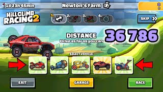 Hill Climb Racing 2  36786 points in NEWTONS FARM Team Event [upl. by Gustin450]