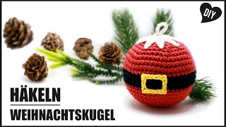 Weihnachtskugel häkeln  Christbaumkugel XMAS Häkelanleitung  DIY by Pfirsichteufel [upl. by Marrin578]