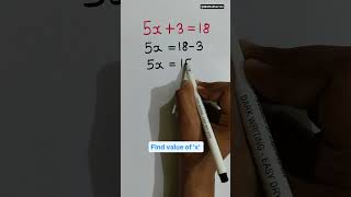 Value of x mathstrendingviralshortsfeedsubscribeshortsstudymotivationsimplification [upl. by Arracat]