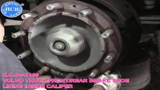 HCBA1169 VOLVO TRUCK FRONTREAR BRAKE SHOE LINING INSIDE CALIPER [upl. by Ardnuhs]