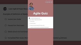 Example of Definition of Ready DoR checklist item agilelearning agile scrum dor ready quiz [upl. by Ahsiniuq]