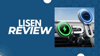 Review LISEN for 15W MagSafe Car Mount Charger 2024 Upgrade iPhone Wireless Car Charger Magnetic [upl. by Euqinim557]