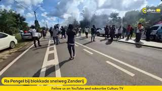 Blokkade op de Bouterse Highway Paranen ontevreden en boos Vuilnis wordt niet opgehaald [upl. by Blader906]