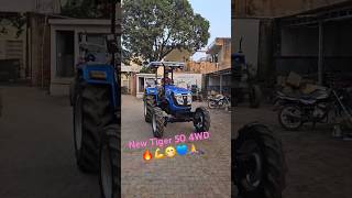 New Tiger 50 4WD🔥💙💪 sonalika tractor farming automobile reels shorts viralshort farmer itl [upl. by Ettessil]