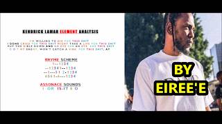 Kendrick Lamar Element rhyme scheme BREAKDOWN ANALYSIS [upl. by Oys832]