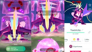 🤯worlds first ever Gigantamax Toxtricity In pokemon go [upl. by Acinna227]