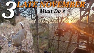 3 Whitetail Hunting Strategies for Late November and Early December [upl. by Ynned]