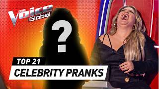 Famous Celebrities PRANK the Coaches on The Voice [upl. by Verile370]