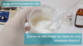 Adicion de las fases al elaborar una emulsion [upl. by Nadler763]