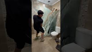 Glass Shower Door Shatters During Installation ☹️ [upl. by Arah642]