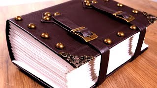 Making a Faux Leather Tome Easy Bookbinding [upl. by Neladgam]