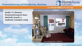 Norderney Große 1½ZimmerFerienwohnung im Haus Iderhoff strand u  FeWodirektde Video [upl. by Weinberg]