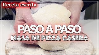 Receta fácil Cómo hacer masa de pizza casera en casa paso a paso [upl. by Weinrich]