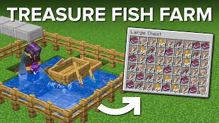 Minecraft Easy Treasure Fish Farm  120 [upl. by Eynaffit751]