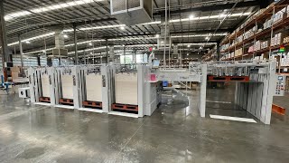 MKW GIANT Large Sheet Format Carton Packaging collator machine running first live job [upl. by Aday730]