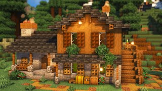 Minecraft Large Spruce Log Cabin Tutorial [upl. by Joellyn]