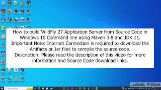 How to build WildFly 270 from Source Code in Windows 10 Command line using Maven 38 and JDK 11 [upl. by Marlena]