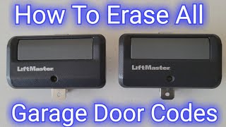 How To Erase All Remote Codes From LiftMaster Garage Door [upl. by Yrot]