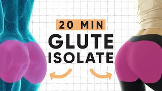 20 Minute Natural Glute Enhancing Isolate Workout  Athome butt lifting exercises [upl. by Sirdi]