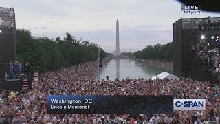 President Trump COMPLETE REMARKS at July 4th quotSalute to Americaquot CSPAN [upl. by Onairpic]