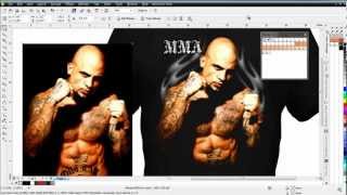 Simulated Process Color Separation MMA Fighting Style Design in CorelDRAW [upl. by Annoled778]