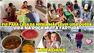 VIDA NA ROÃ‡A MUITA FARTURAFUI PARA CASA DA MINHA MÃƒE ALMOÃ‡O CASEIRO DELÃCIA CHUVA COMIDA BOA [upl. by Eenyaj]