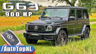 900HP MercedesAMG G63  REVIEW on AUTOBAHN NO SPEED LIMIT by AutoTopNL [upl. by Aicyle]