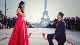 Beautiful Wedding Proposal at the Top of Eiffel Tower  Heartsome 💖 [upl. by Laws630]