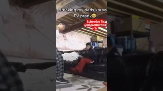 Breaking Dads TV Prank ‼️🤣funny prank dad comedyvideo tiktok [upl. by Apostles]