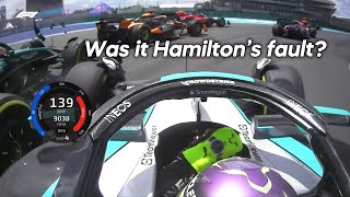 Was Hamilton really to blame for turn 1 incident in Miami [upl. by Eelatsyrc558]