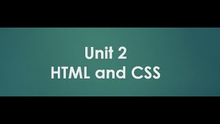 HTML CSS  Web Page Style Unit 2 Computer Applications in Pharmacy [upl. by Lyreb]