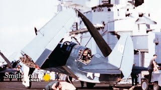 Amazing Footage of Botched Landings on Early US Aircraft Carriers  The Real Top Gun  Smithsonian [upl. by Modnar129]