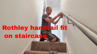 Handrail fit on stairs Rothley [upl. by Guyer]